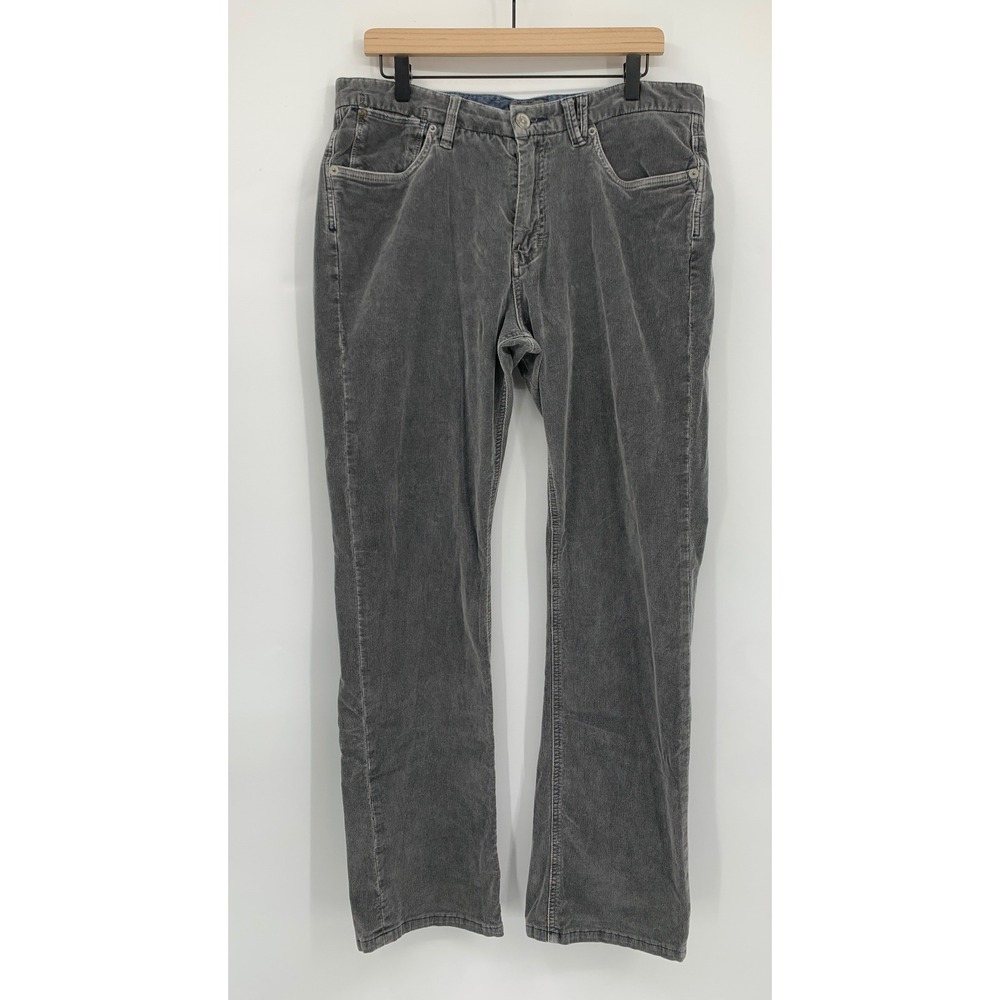 Tommy Bahama Corduroy Pants Mens 34x32 Gray Straight Leg Cotton Stretch Fall
